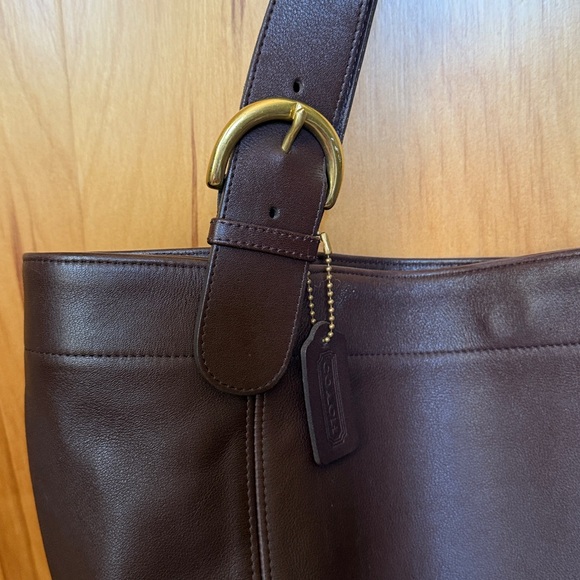 Vintage coach extra large Brown Leather Tote Bag - Picture 2 of 8